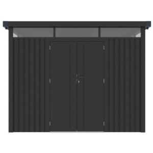 LUZERN Haveskur i metal og polycarbonat 294 x 294 cm - Antracit