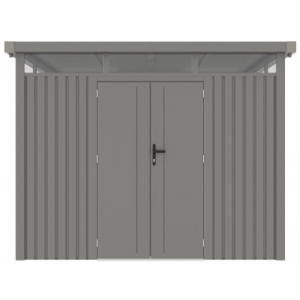 LUZERN Haveskur i metal og polycarbonat 294 x 294 cm - Taupe