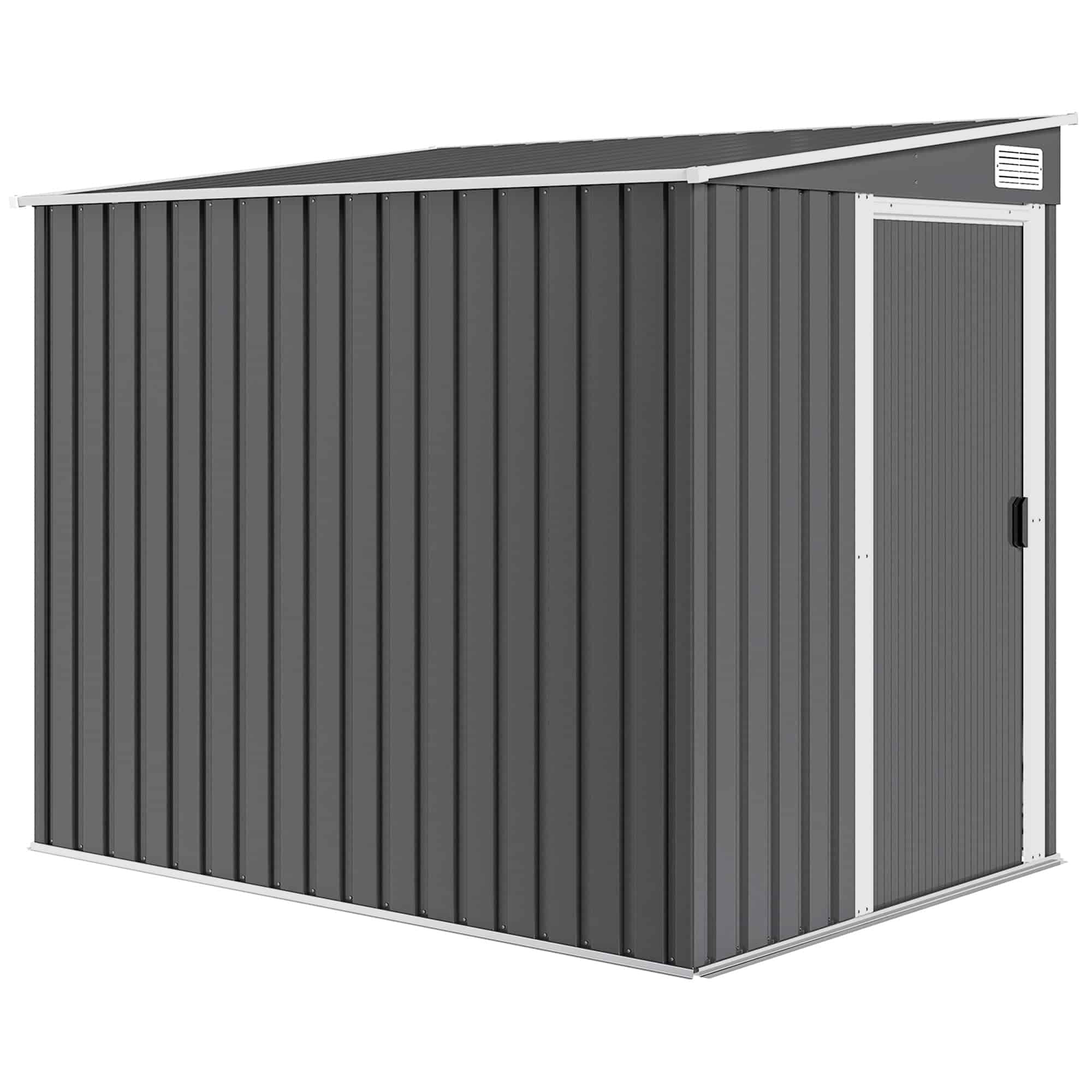 Metal haveskur 2,81m² 154x206,5x181 cm Redskabsskur med hultag Fundament